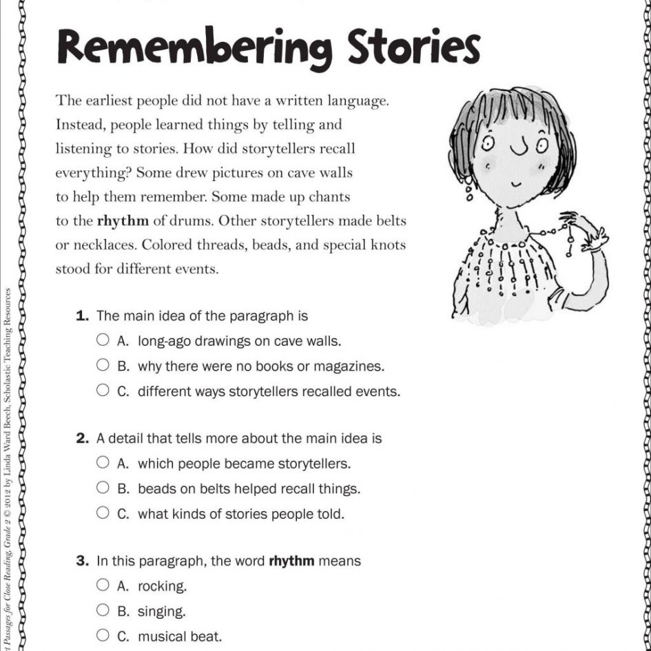 2nd grade comprehension worksheets