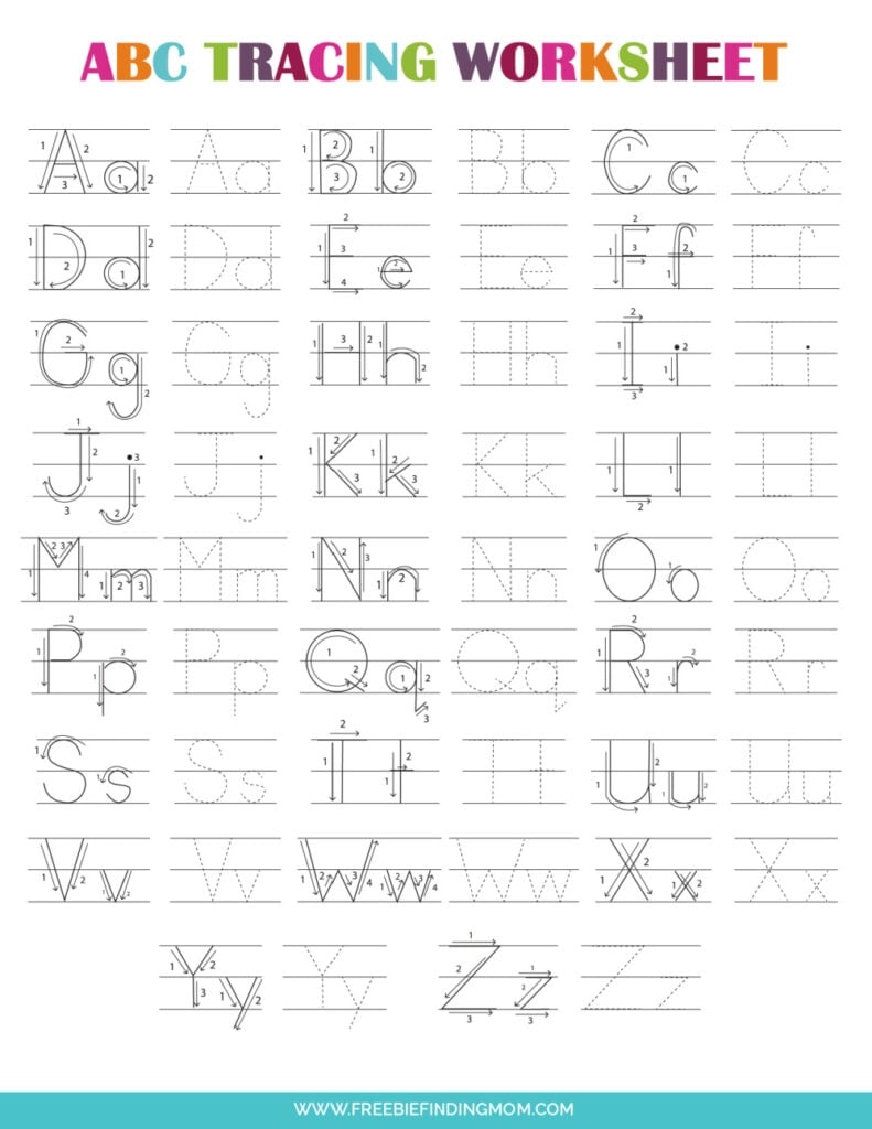 3 Printable Preschool Alphabet Tracing Worksheets PDF Downloads