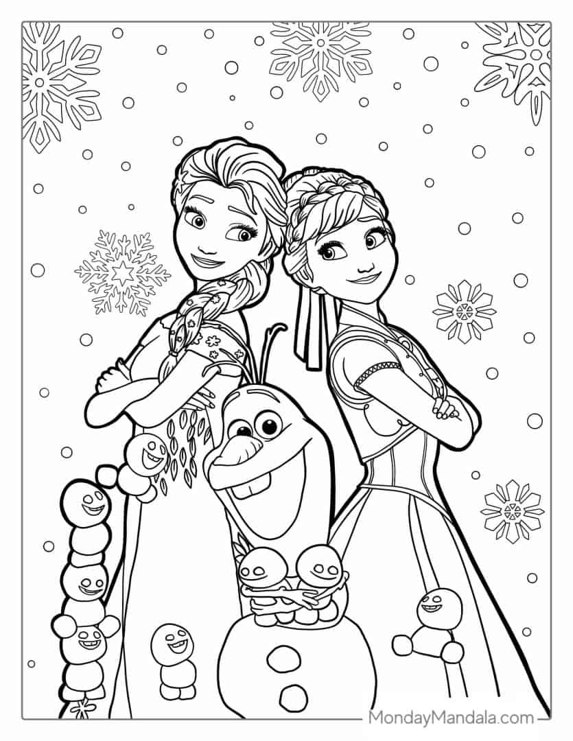 free frozen adult coloring pages