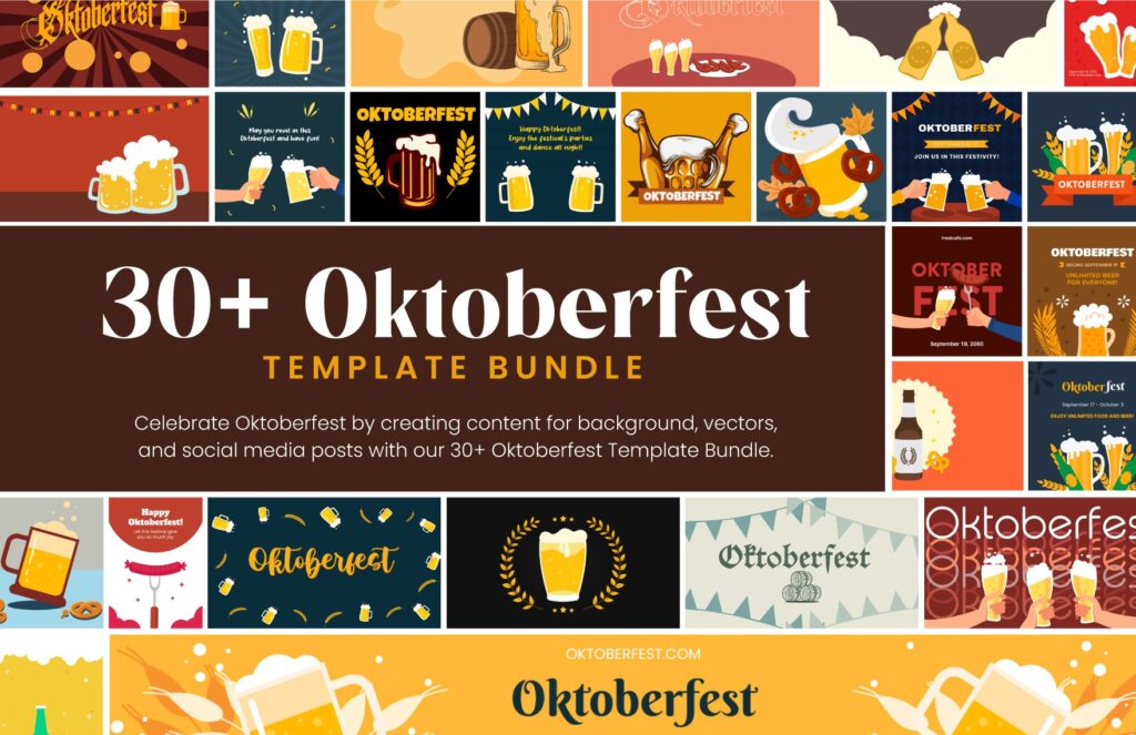 30 Oktoberfest 2024 Template Bundle In Illustrator PSD JPEG PNG