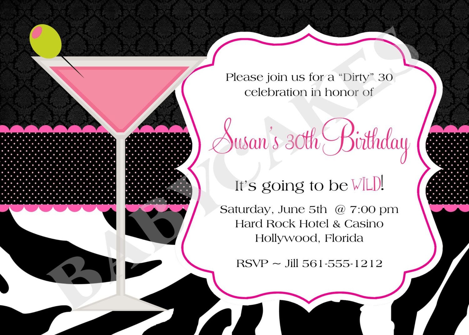 30Th Birthday Invite Template Free