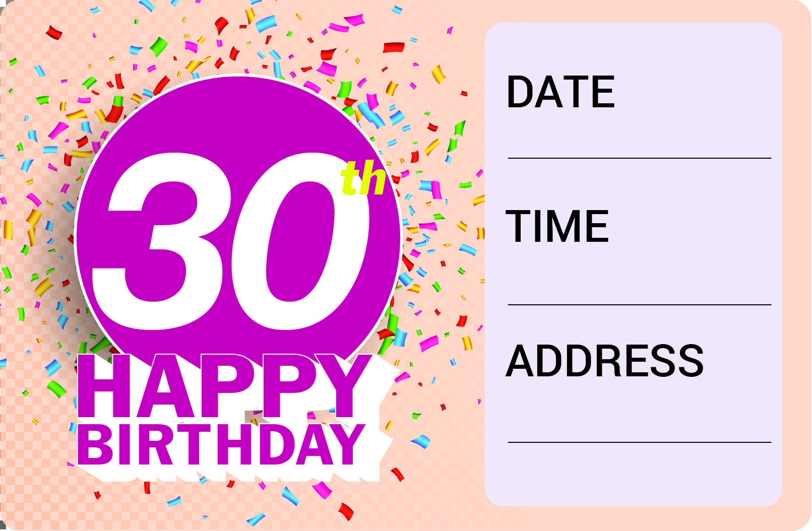 30Th Invitation Templates Dev onallcylinders
