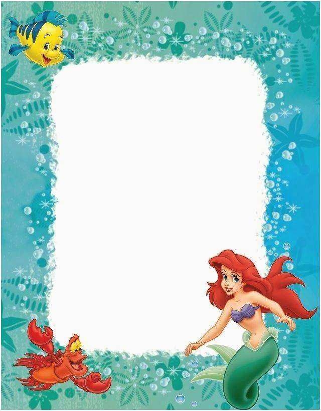 31 Printable Little Mermaid Blank Invitation Template Download With