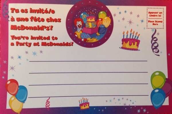 32 Free Printable Mcdonalds Party Invitation Template Layouts By 