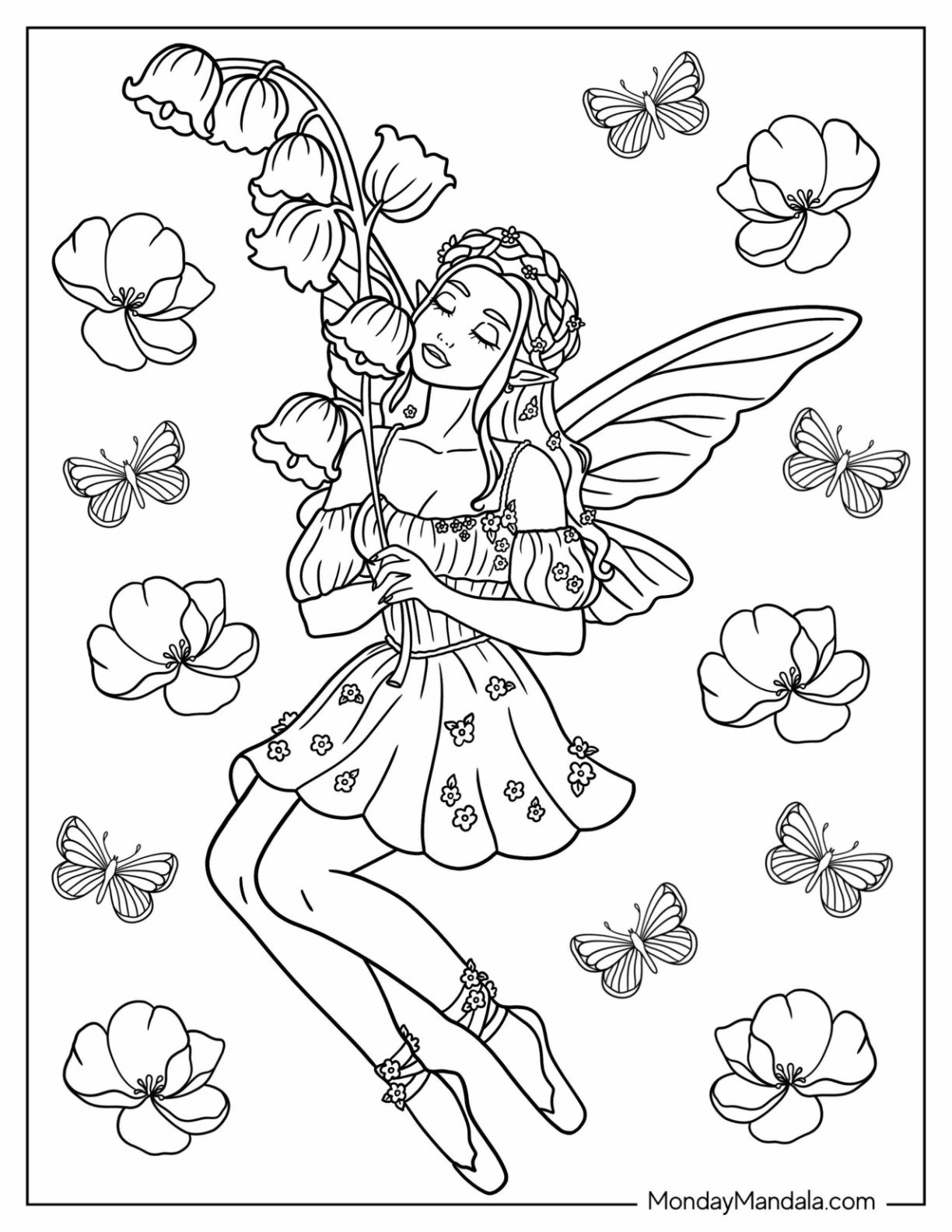 fairy coloring pages for free