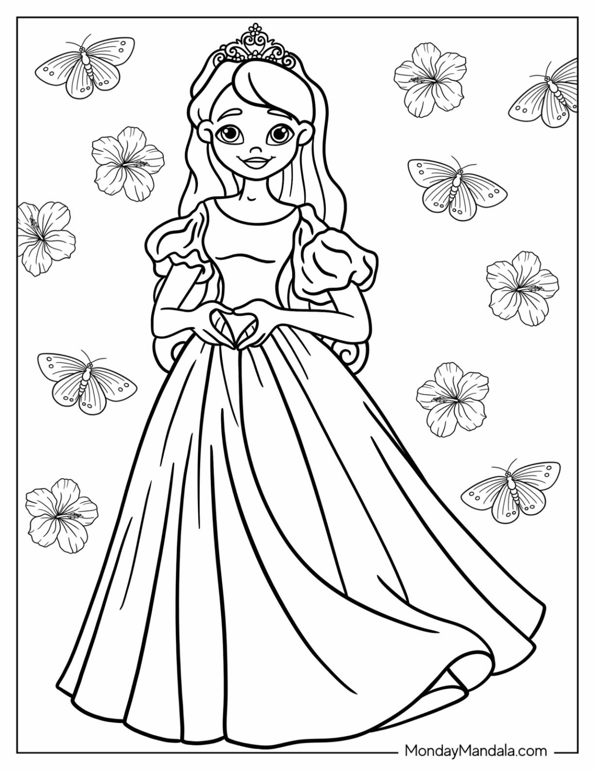 free princess coloring pages pdf adults