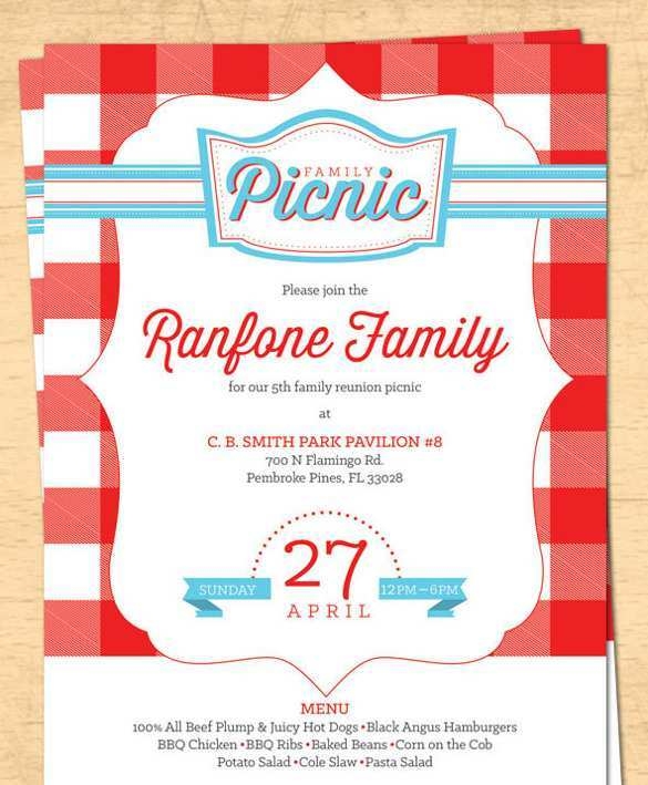 34 Visiting Blank Picnic Invitation Template Photo For Blank Picnic