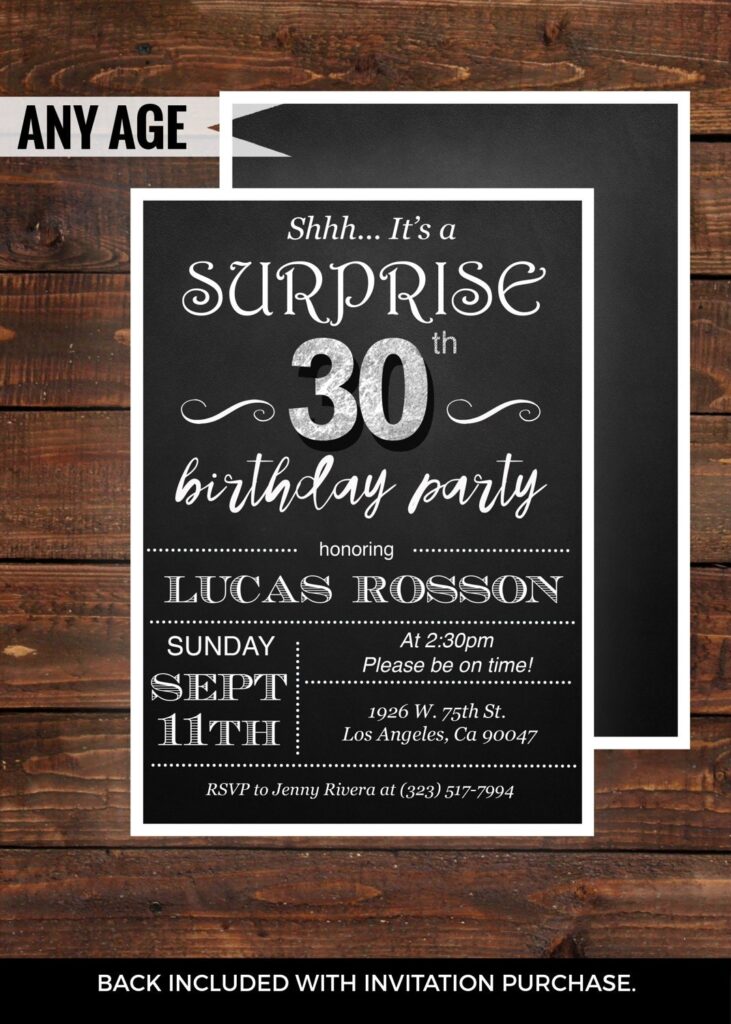 36 30Th Birthday Invite Pics Free Invitation Template