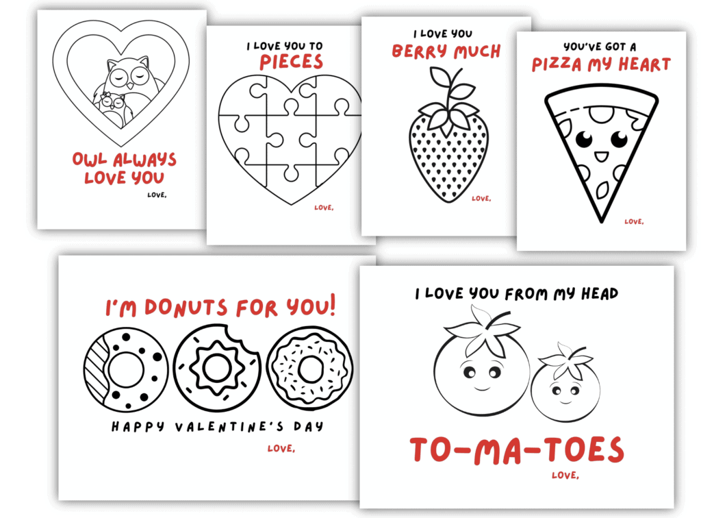  39 I Love You To Pieces 39 Valentines Printable Little Learning Club