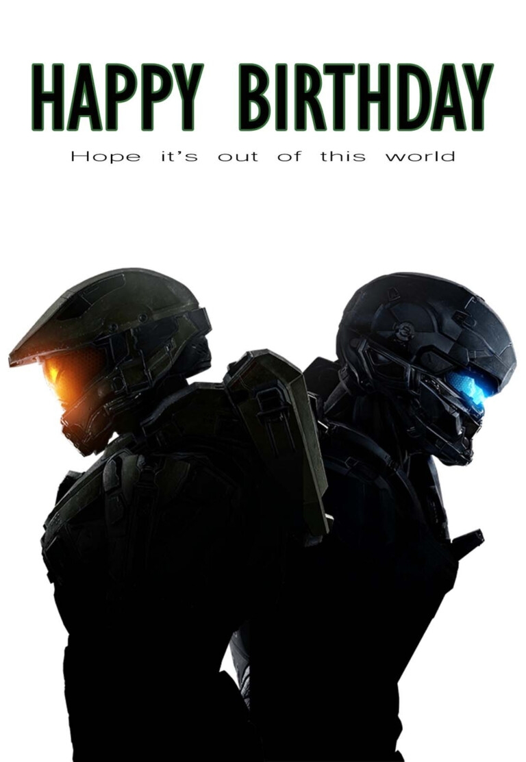 4 Awesome Halo Printable Birthday Cards Free PRINTBIRTHDAY CARDS 