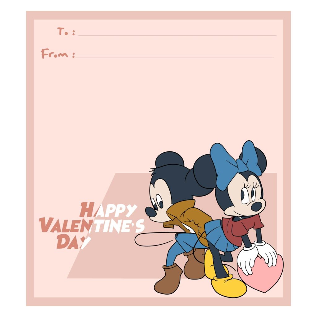 4 Best Images Of Mickey Mouse Printable Valentine Cards Mickey Mouse