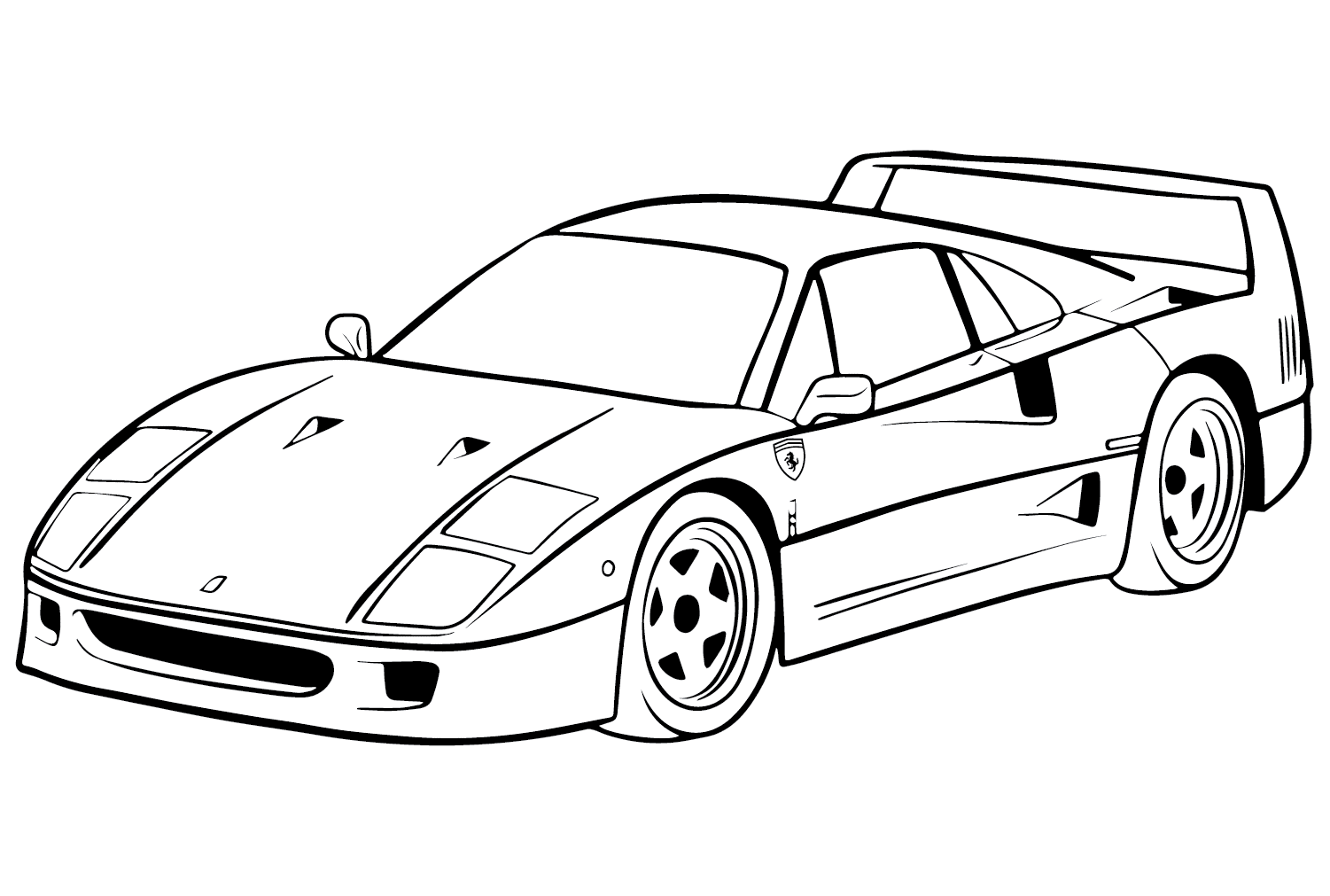 40 Ferrari Coloring Pages ColoringPagesOnly