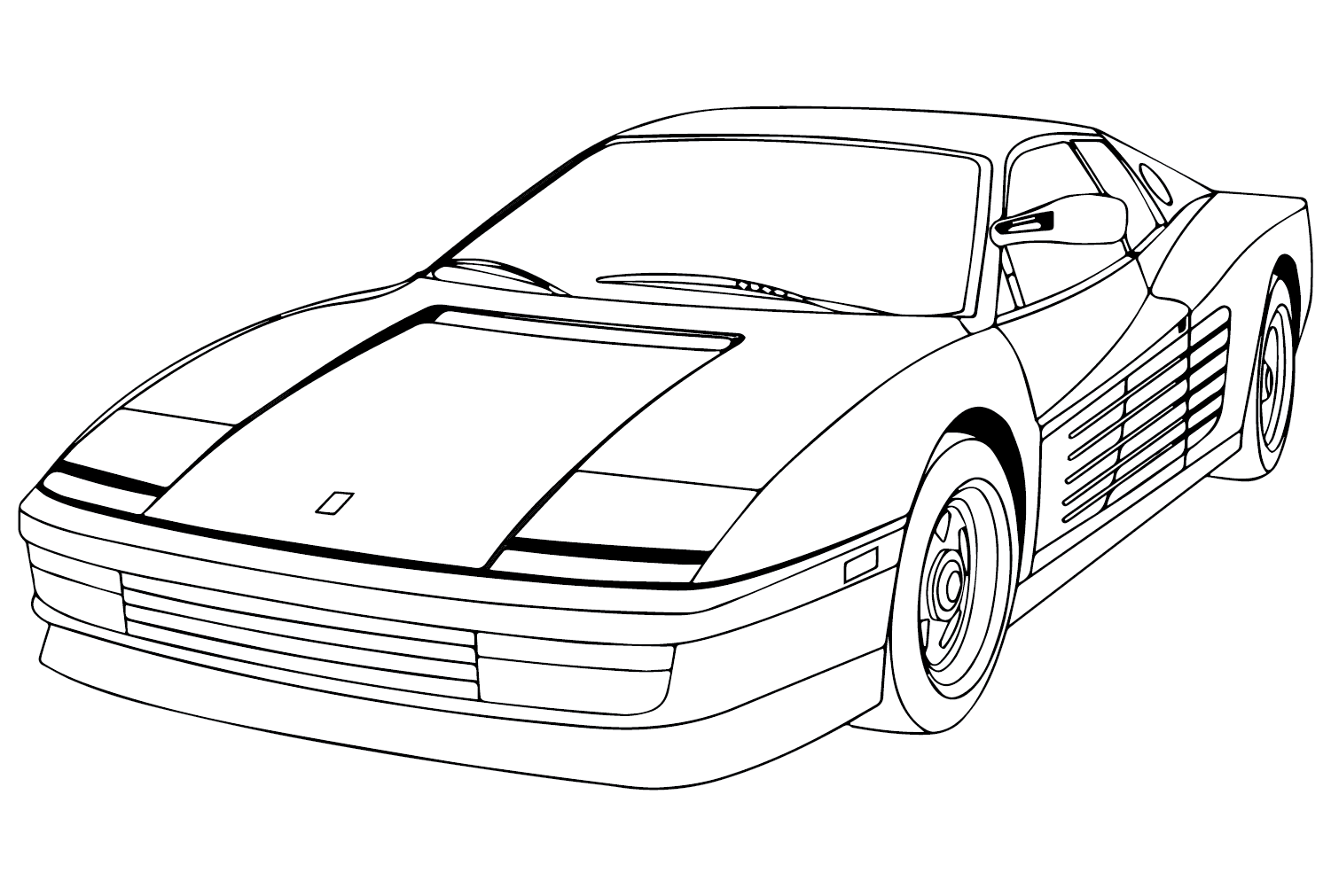 40 Ferrari Coloring Pages ColoringPagesOnly