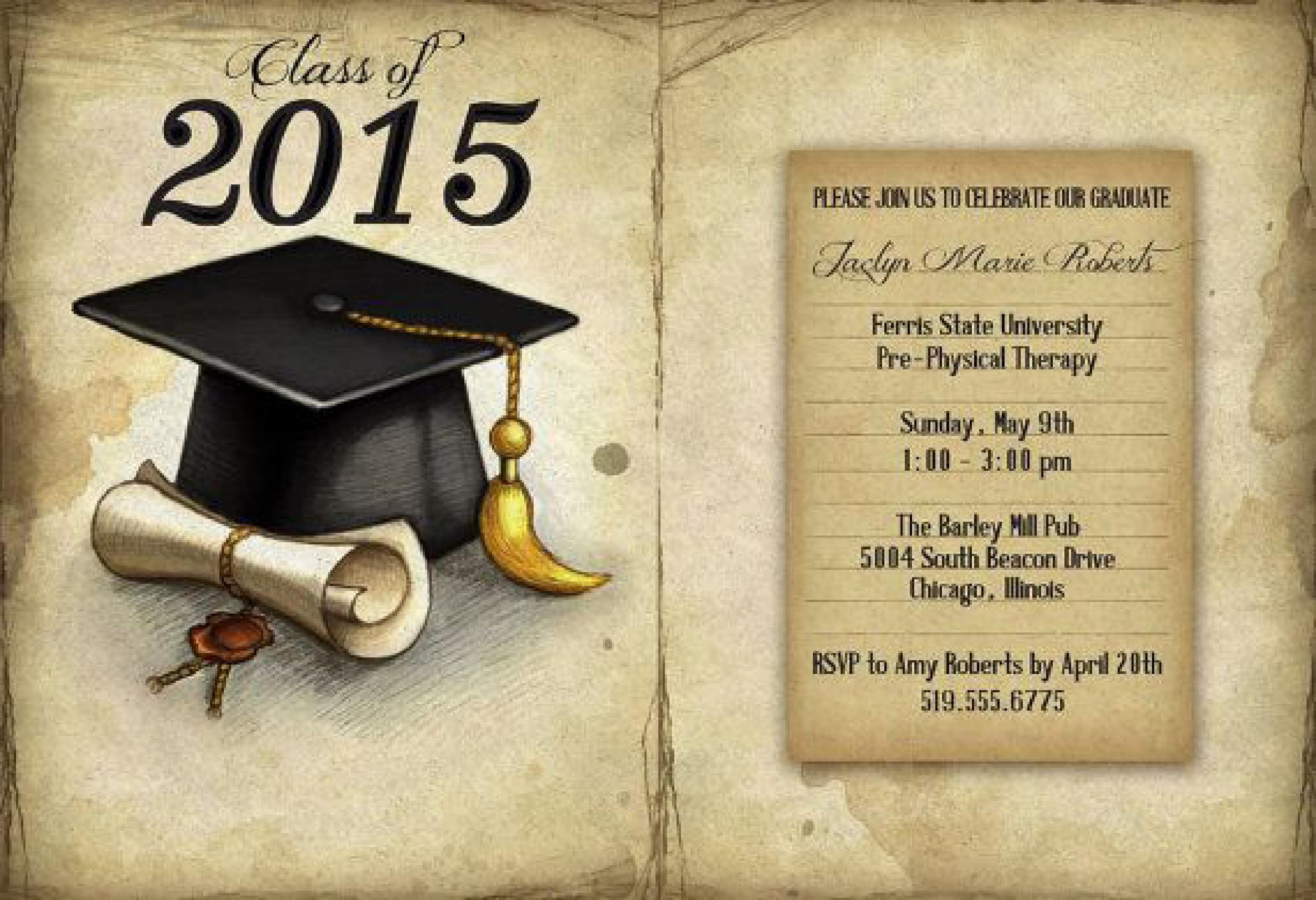 40 FREE Graduation Invitation Templates Template Lab