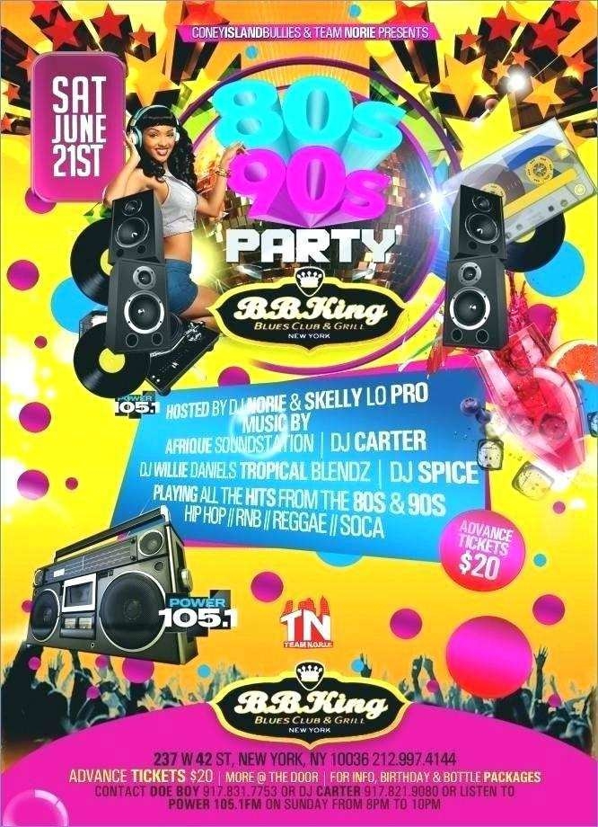 40 Free Printable Free 90S Party Invitation Template Photo For Free 90S 