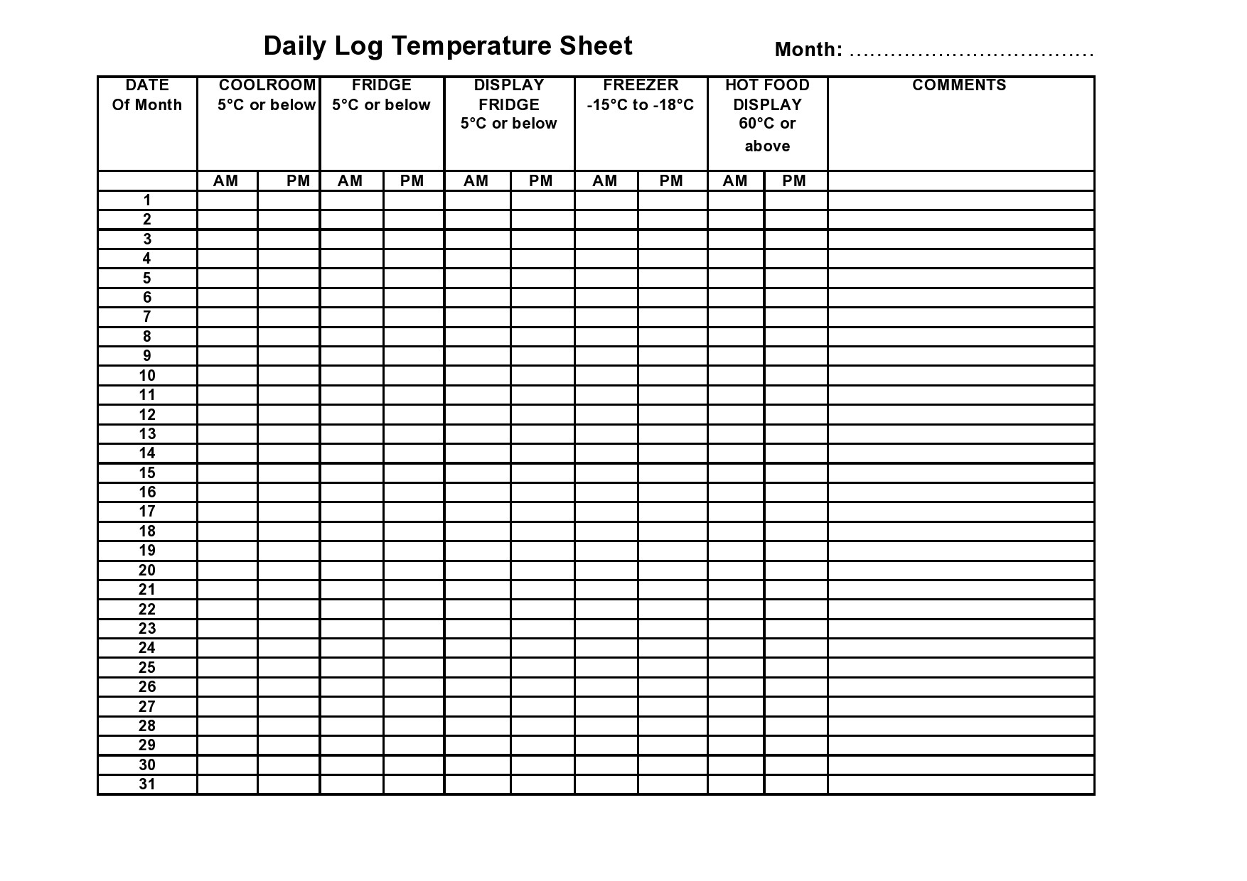 printable temperature worksheet pdf