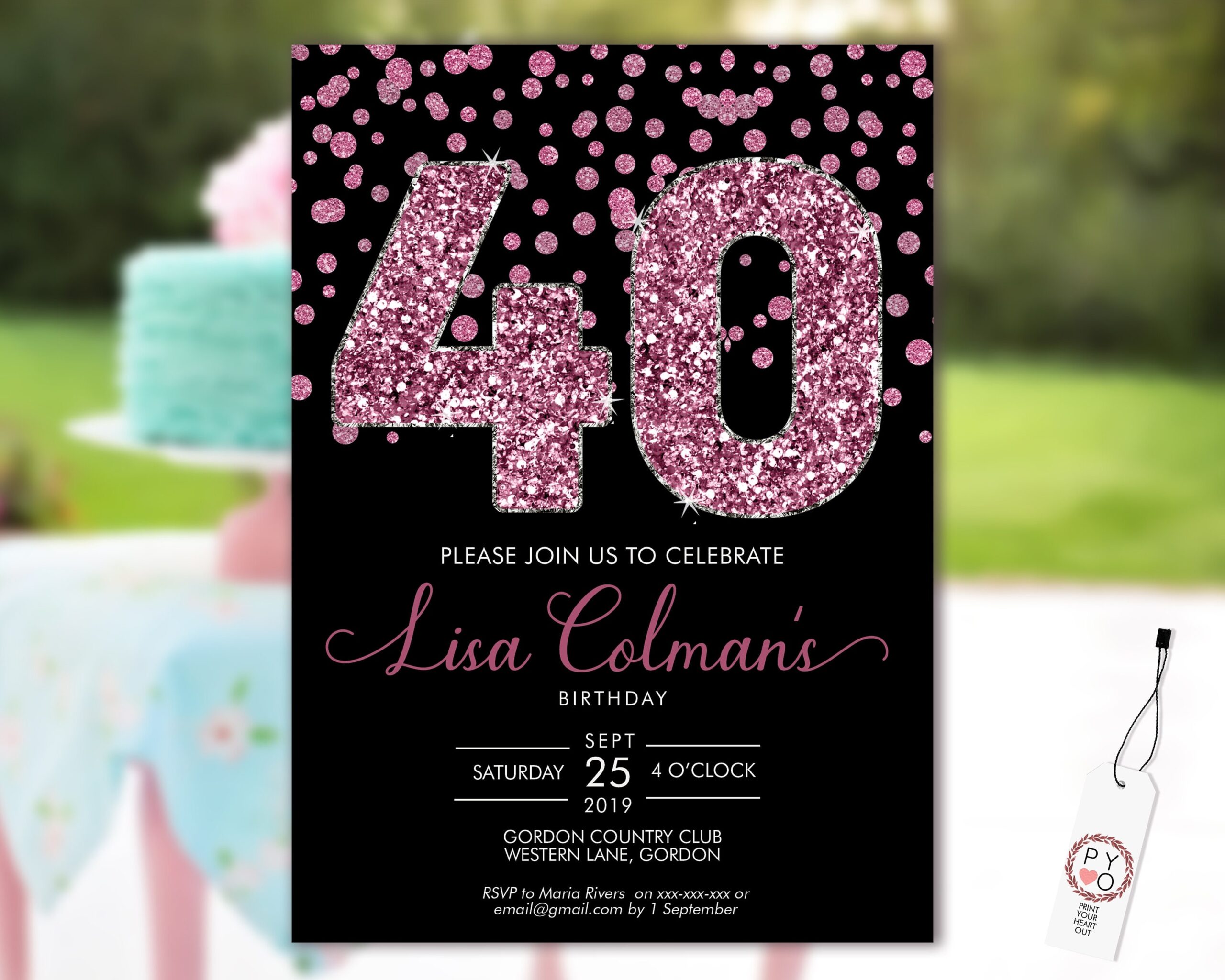 40Th Birthday Invitation Templates