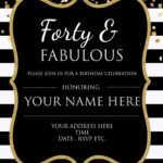 40th Birthday Party Invites Free Templates Free Printable Download
