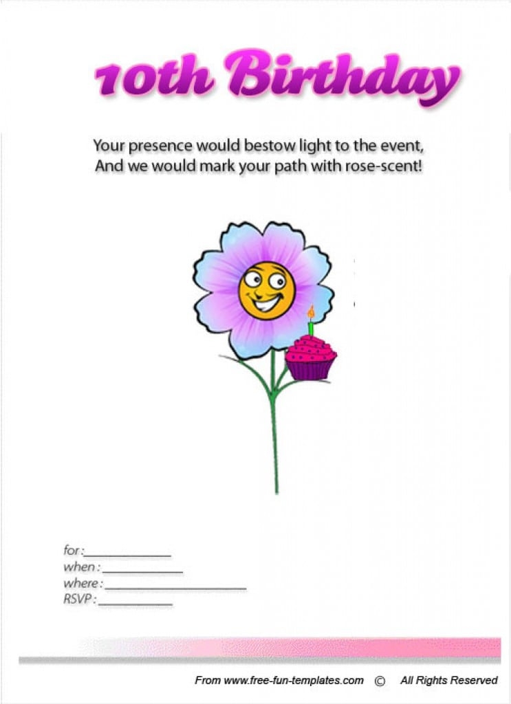 40th Birthday Party Invites Free Templates