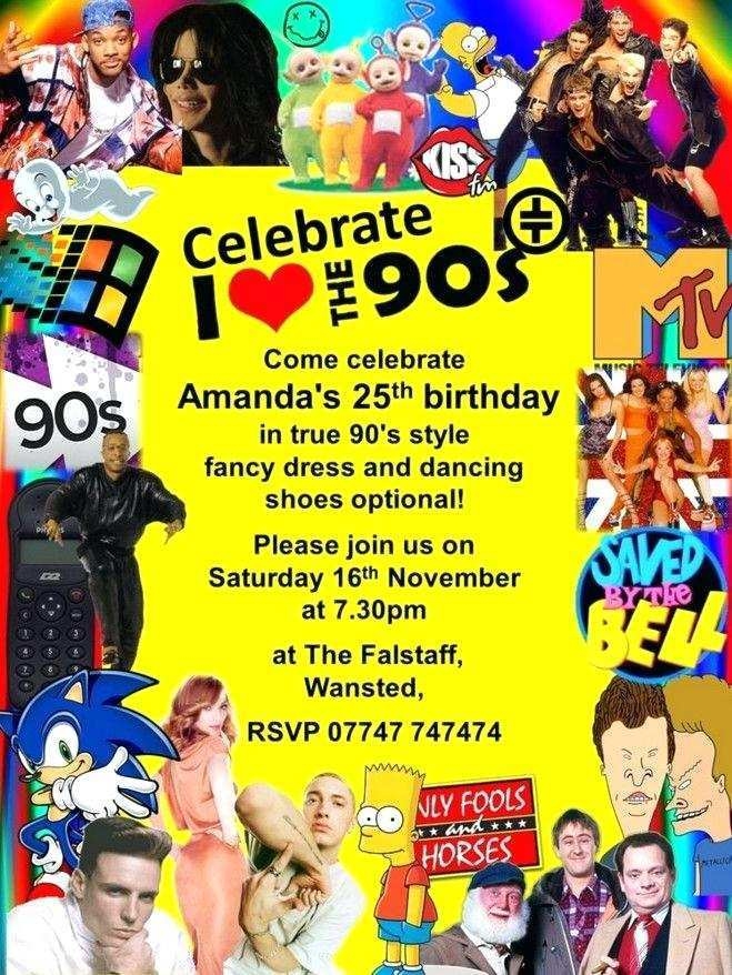 42 Printable Free 90S Party Invitation Template Layouts By Free 90S 