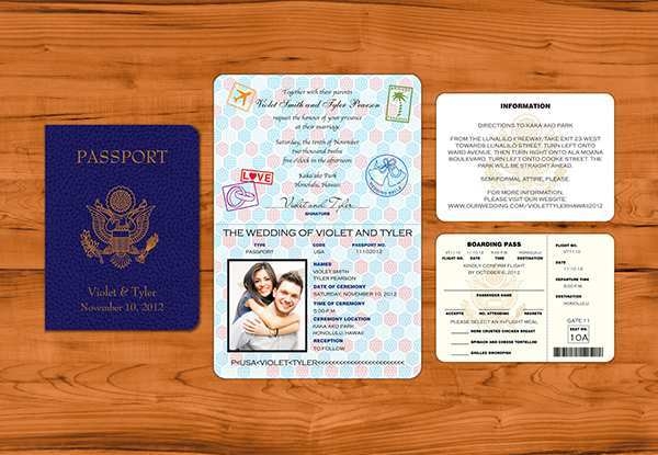 44 Creating Passport Wedding Invitation Template Philippines Photo By 