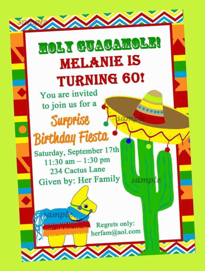 44 Printable Mexican Party Invitation Template Download For Mexican