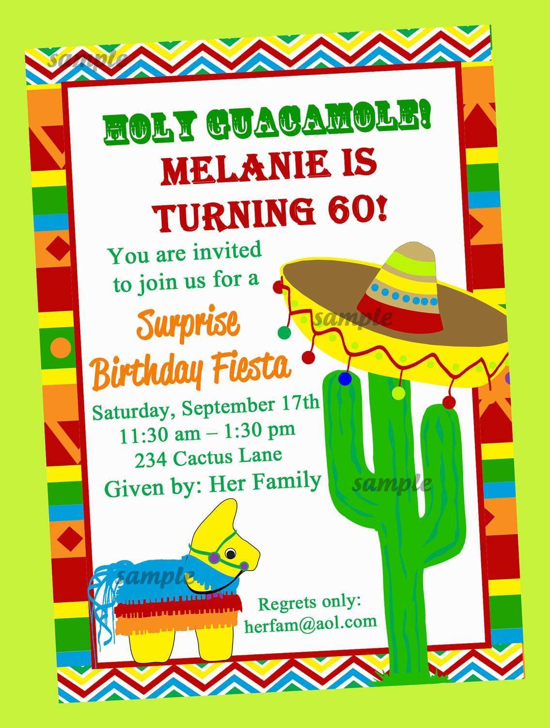 44 Printable Mexican Party Invitation Template Download For Mexican 