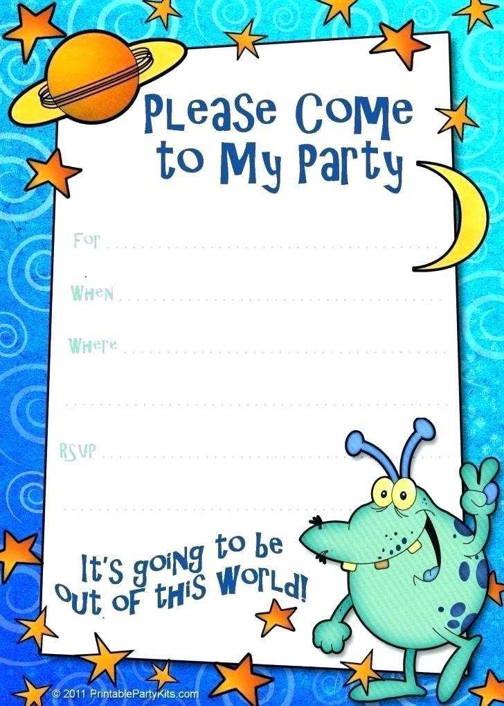 45 Standard Blank Birthday Party Invitation Template Photo By Blank