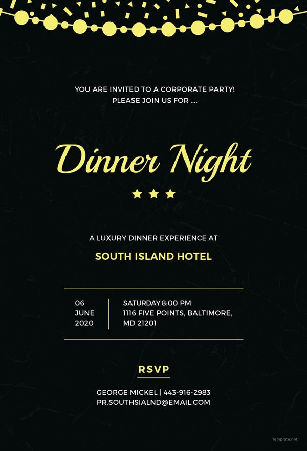 47 Dinner Invitation Templates PSD AI