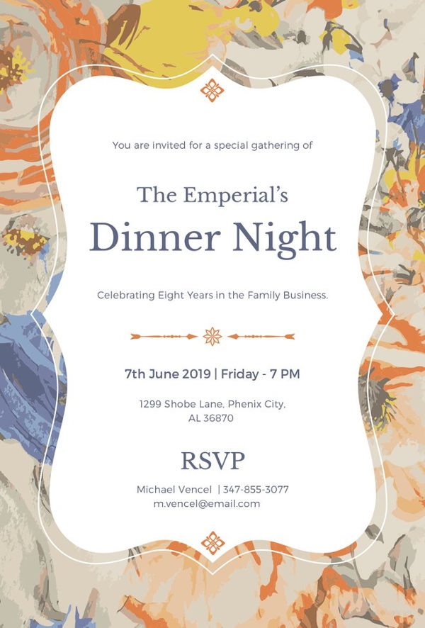 47 Dinner Invitation Templates PSD AI