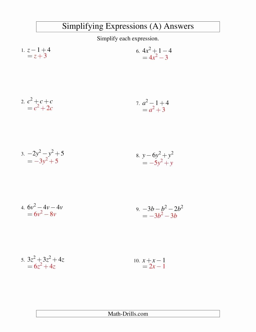 49 Simplifying Radical Expressions Worksheet Chessmuseum Template Library