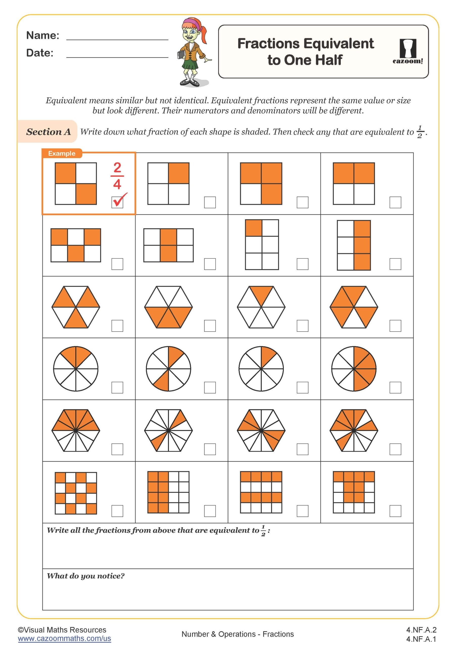 4th grade math worksheet