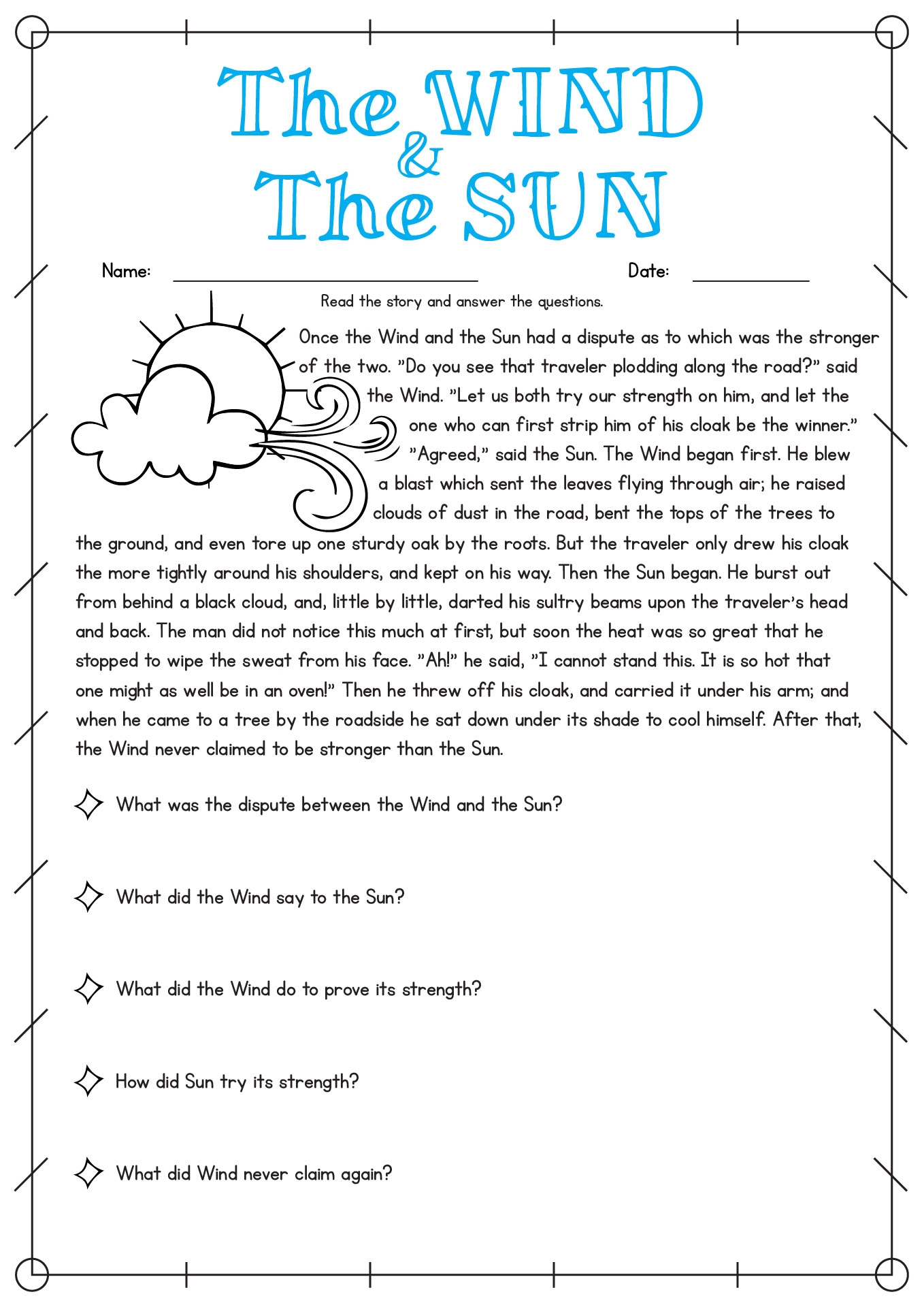 reading comprehension worksheets grade 4