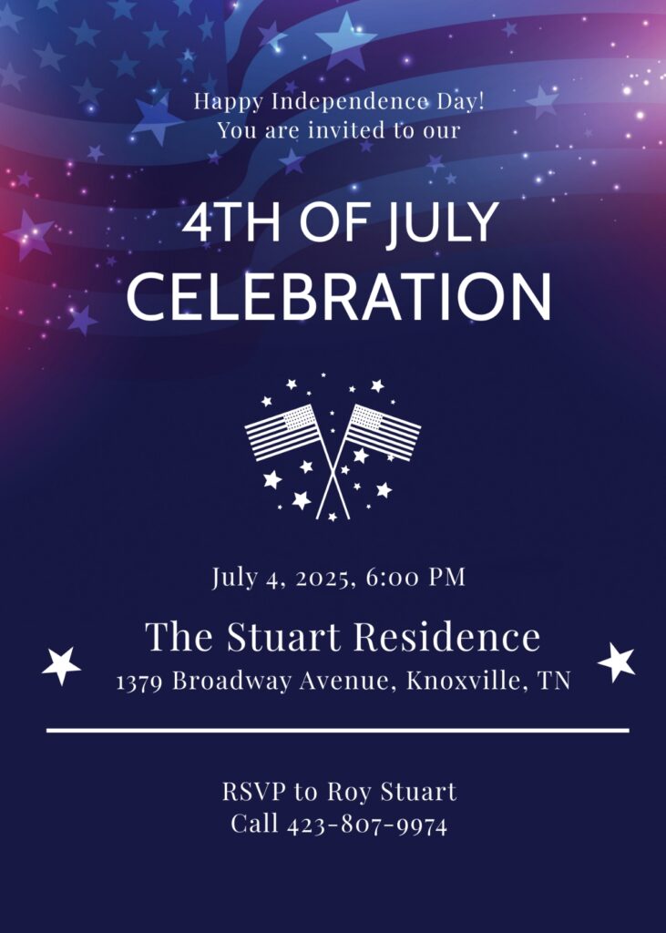 4th Of July Invitation Template Edit Online Download Example