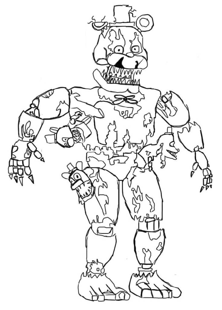 5 Nights At Freddy 39 s 2 Coloring Page Free Printable Coloring Pages 