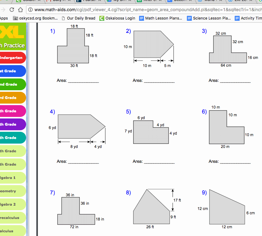 50 Area Of Irregular Shapes Worksheet