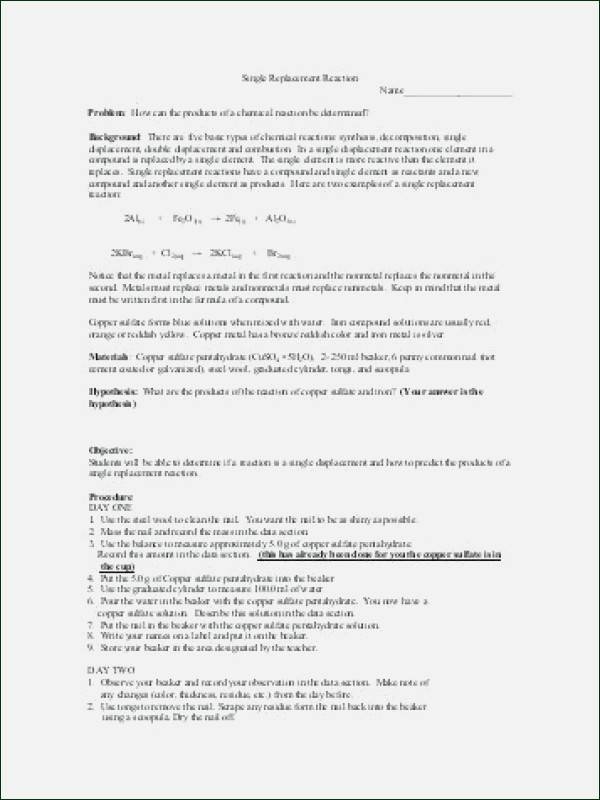 bill nye chemical reactions worksheet
