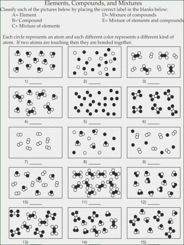 50 Classification Of Matter Worksheet