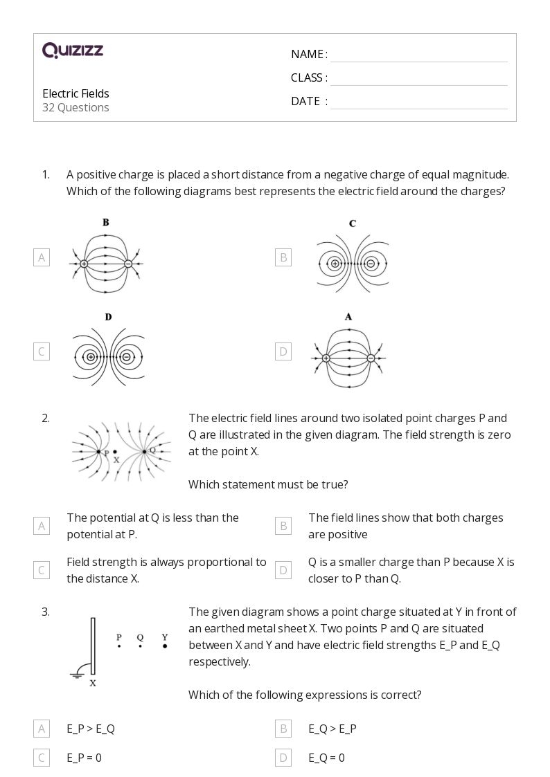worksheet on electric vehicles