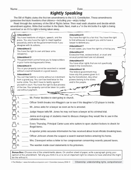 i have rights worksheet answers