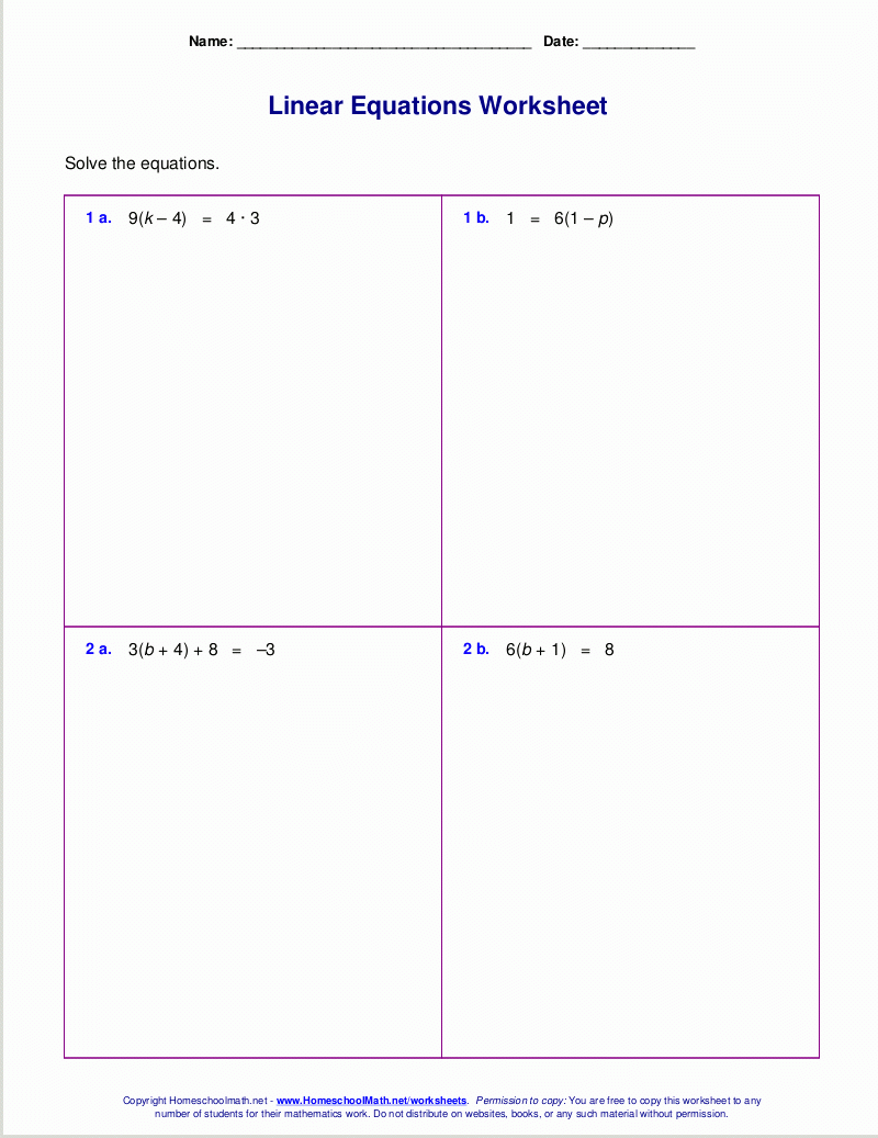 50 Linear Equation Worksheet With Answers Chessmuseum Template Library