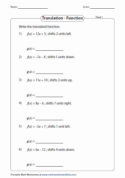 50 Transformations Of Functions Worksheet Chessmuseum Template Library
