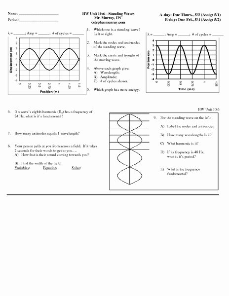 50 Waves Review Worksheet Answer Key Chessmuseum Template Library