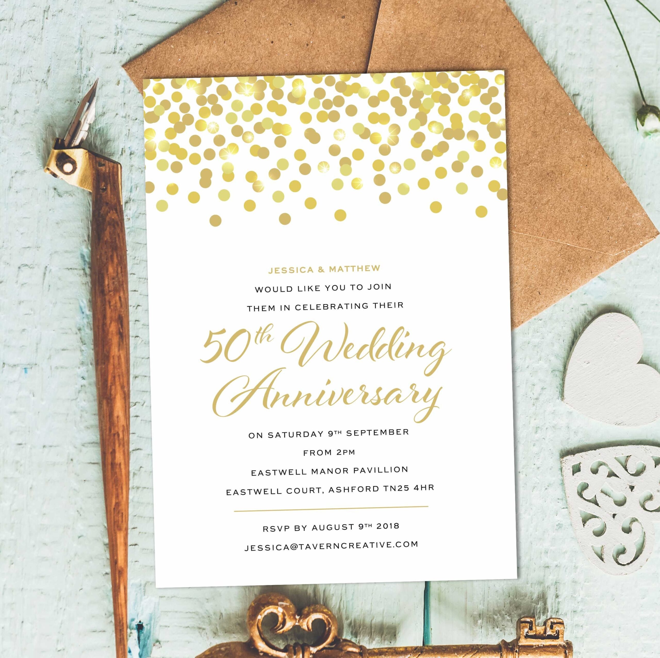 50th anniversary party invitations templates