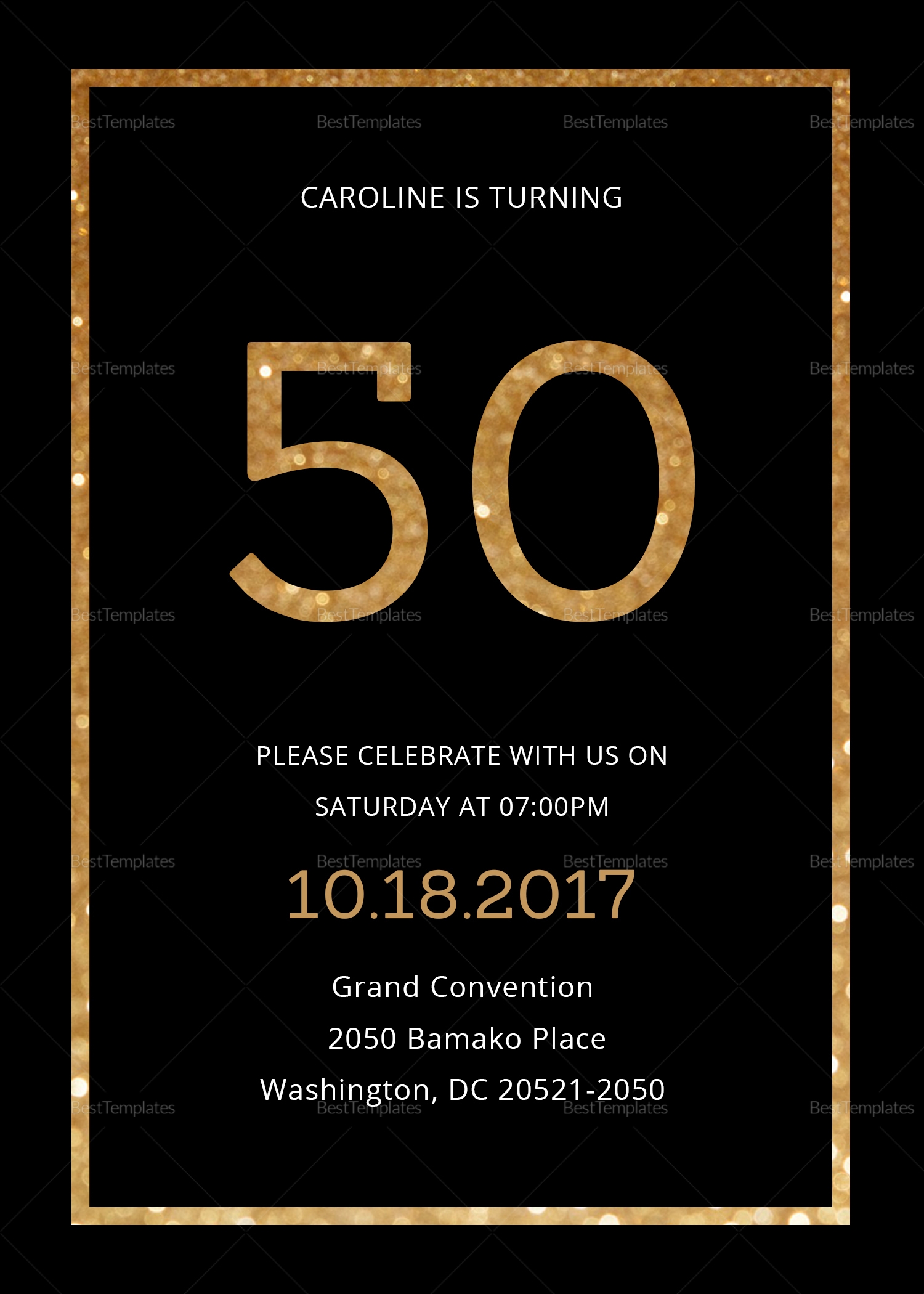 50Th Birthday Invitation Templates