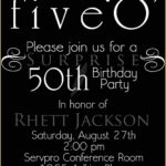50th Birthday Invitation Templates Word Free Of Download For For
