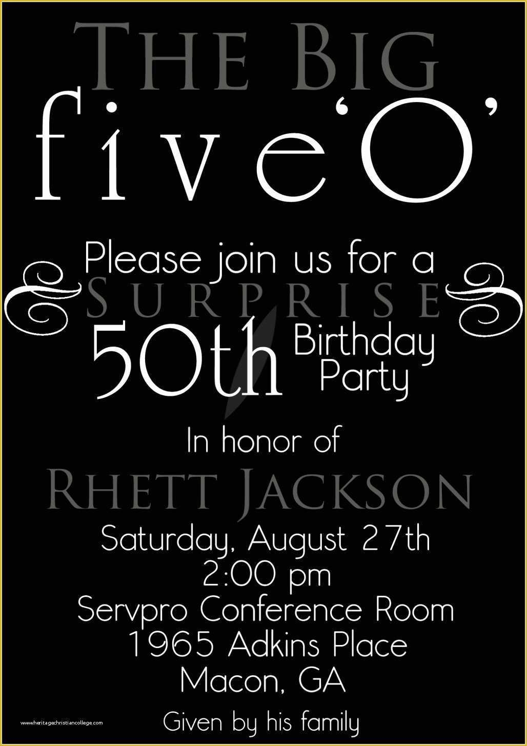 50th Birthday Invitation Templates Word Free Of Download For For 