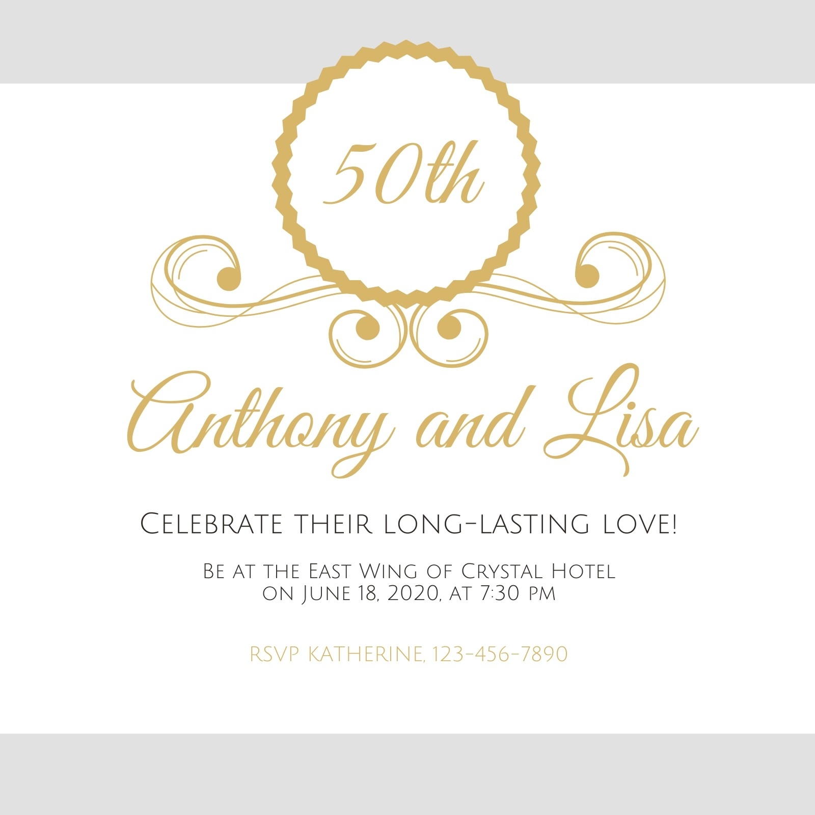 50th anniversary invitation video templates free download