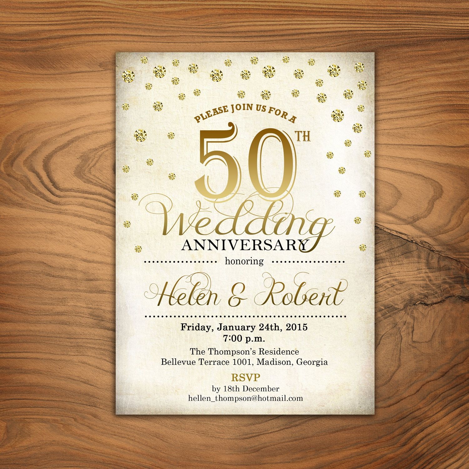 50Th Wedding Anniversary Invitations Templates Free Download Content 