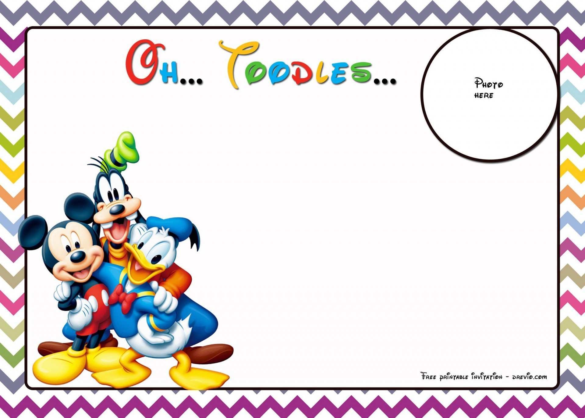 51 Free Printable Mickey Mouse Birthday Invitation Template In 
